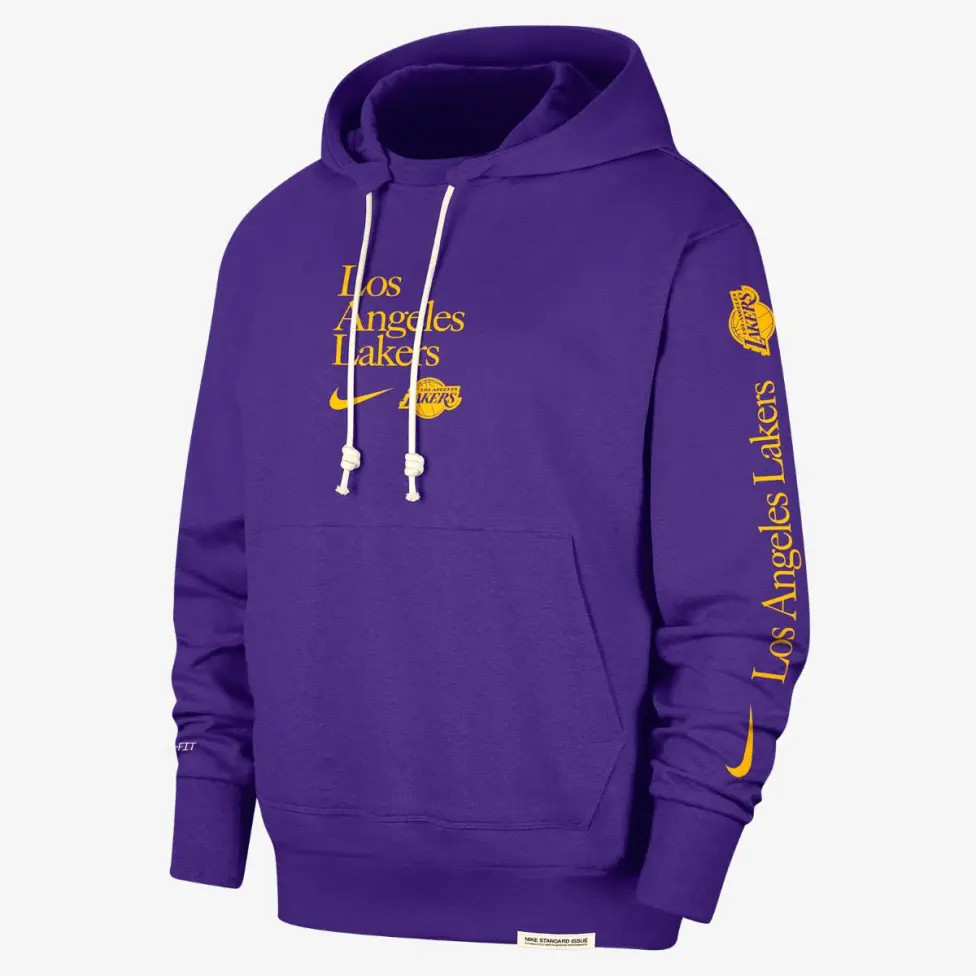 Худі чоловіче Nike Los Angeles Lakers Standard Issue Courtside Dri-Fit Nba Hoodie Violet FD8594-504