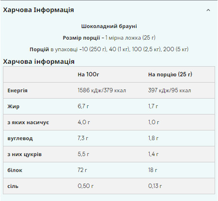 Порошок Impact Whey Protein - 1000g Chocolate Brownie NEW Improved 100-17-1439539-20