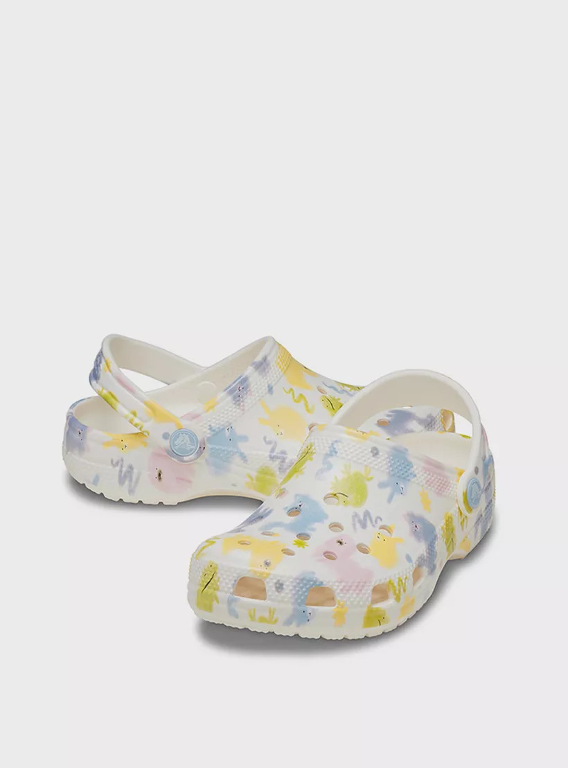 Сабо підліткові Classic Pastel Pets Clog K Chk 210995-0WV-Chalk CROCS J1 (32-33) Білий 210995-0WV-CHALK