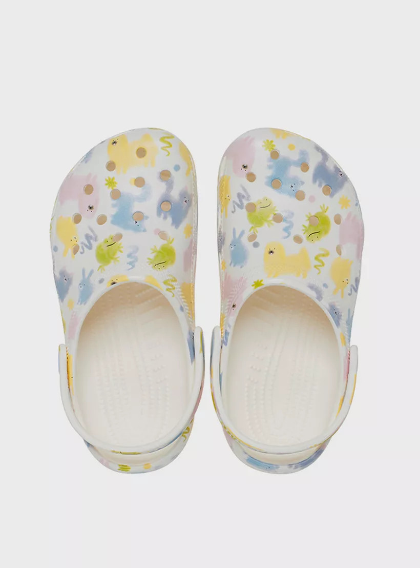 Сабо підліткові Classic Pastel Pets Clog K Chk 210995-0WV-Chalk CROCS J1 (32-33) Білий 210995-0WV-CHALK