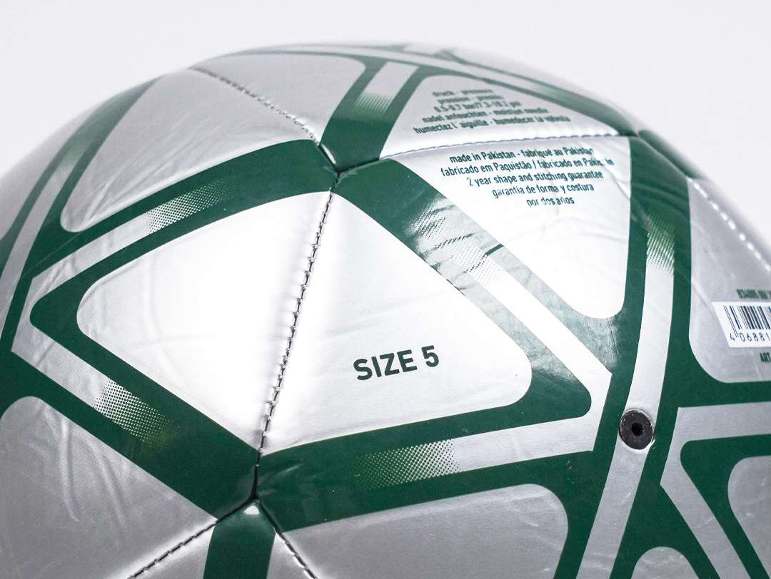 М'яч футбольний Adidas STARLANCER CLB сріблястий, зелений Уні 5 JW1358