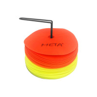Набір плоских розмічальних фішок Meta Floor Marker Set of 24 помаранчевий, жовтий Уні 15 см 1800002460