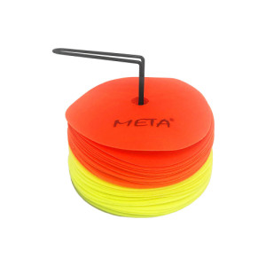 Набір плоских розмічальних фішок Meta Floor Marker Set of 24 помаранчевий, жовтий Уні 15 см 1800002460