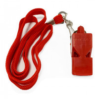 Свисток арбітра пластиковий зі шнурком Meta Whistle plastic classic with lanyard червоний Уні OFSM 1030001203