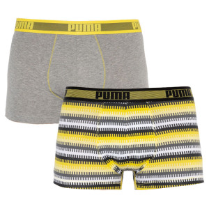 Труси-боксери Puma WORLDHOOD STRIPE TRUNK 2P білий, сірий, чорний, жовтий Чол L 501004001-020