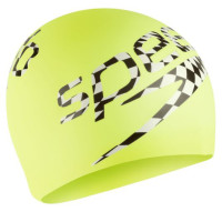 Шапочка для плавання Speedo SLOGAN PRT CAP AU/AF/AM салатовий, чорний, білий Уні OSFM 8-0838516722