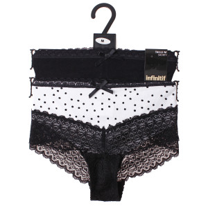 Труси Infinitif SHO SHORT F чорний, білий Жін L 13890284-1