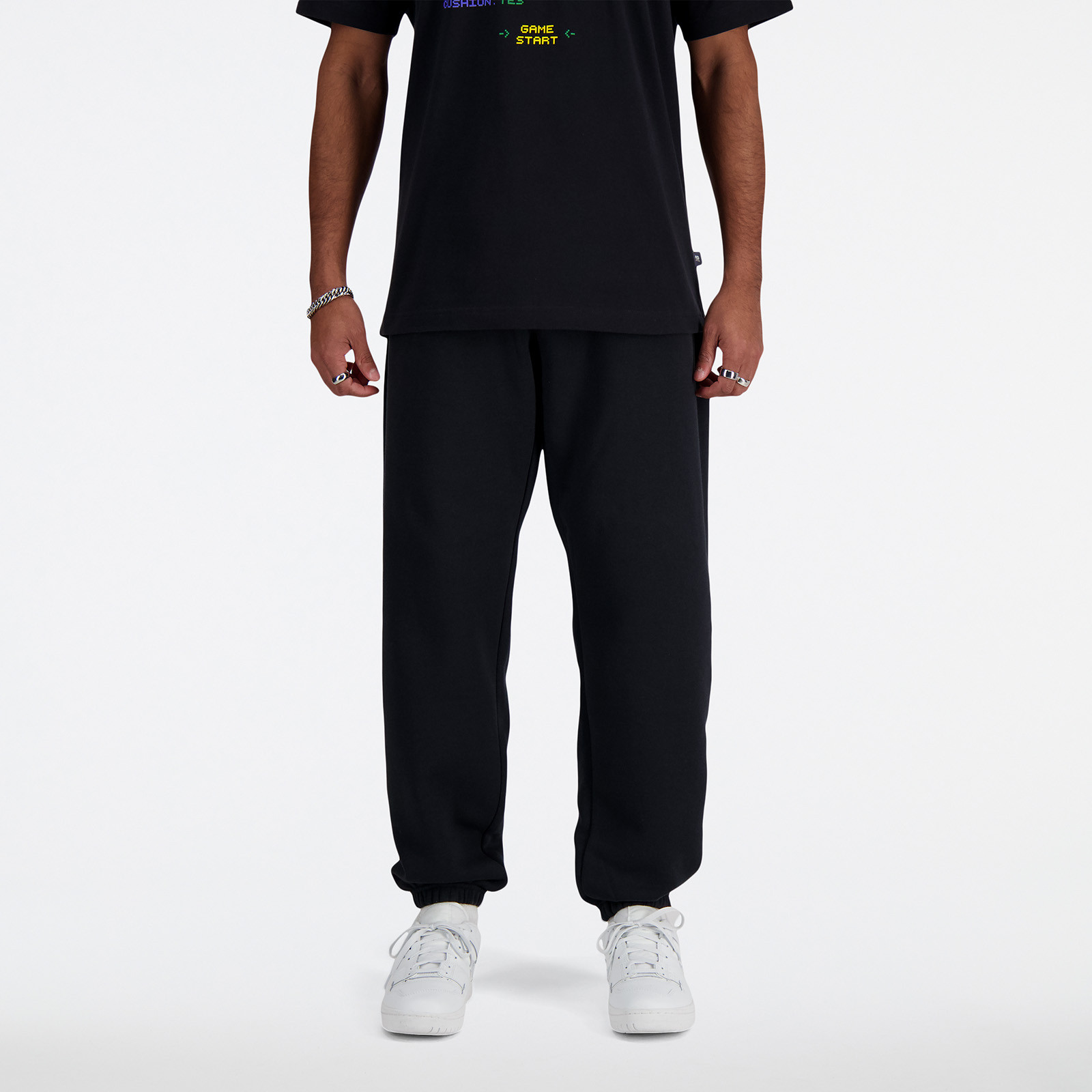 Штани чоловічі New Balance Brushed Back Small Logo Joggers Black MP41503BK L MP41503BK