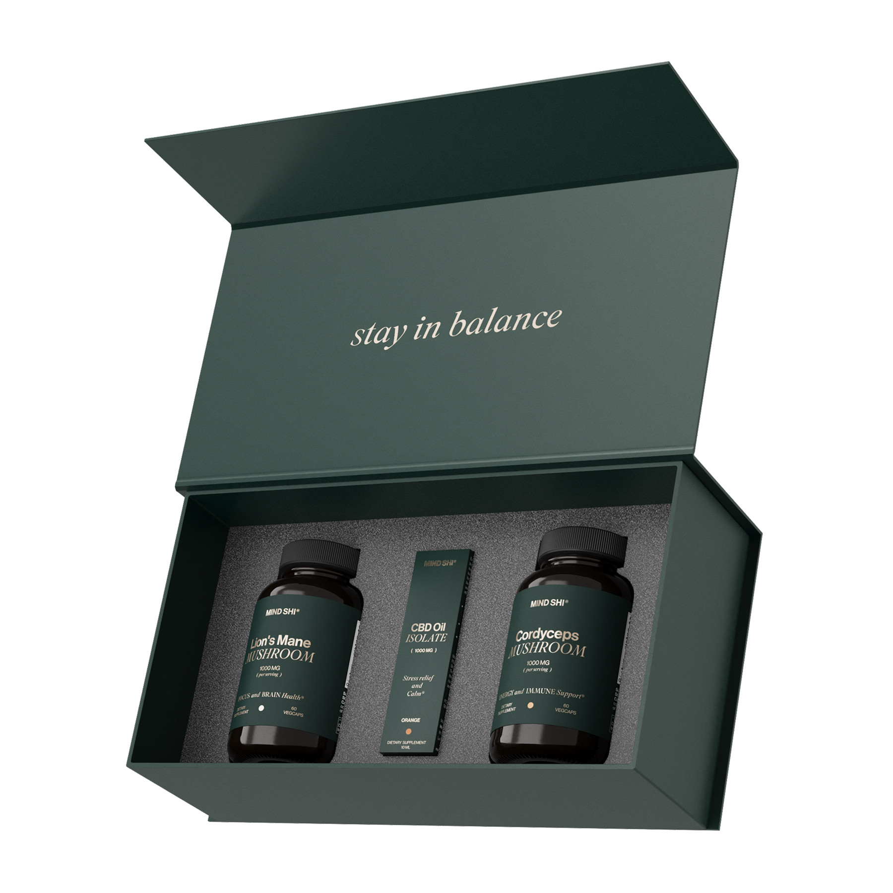 Набір для здоров'я Mind Shi MIND SHI Mushroom+CBD Oil Premium Box 2023-10-6131