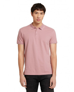 Поло polo with tipping 1030720XX1228854 Tom Tailor L Розовий 1030720XX1228854