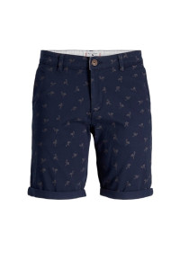 Шорти JJIDAVE JJCHINO SHORTS AKM PRINTED 12200338-Navy Blazer-AOP:Flamingo Jack&Jones L Темно-синій 12200338-NAVY BLAZER-AOP: