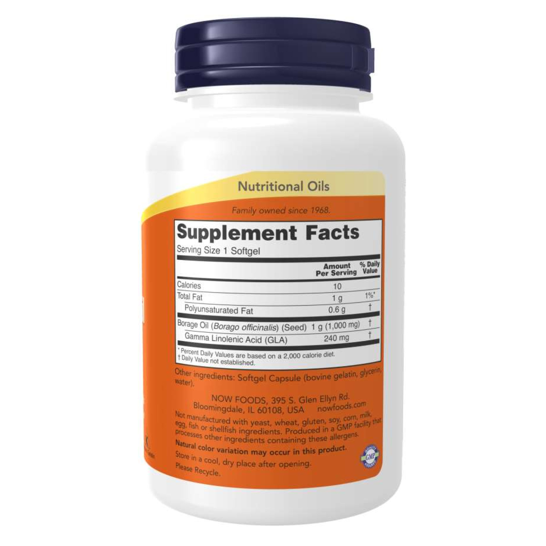 Софт гелеві капсули Borage Oil 1000mg - 60 sgels 2022-10-2370