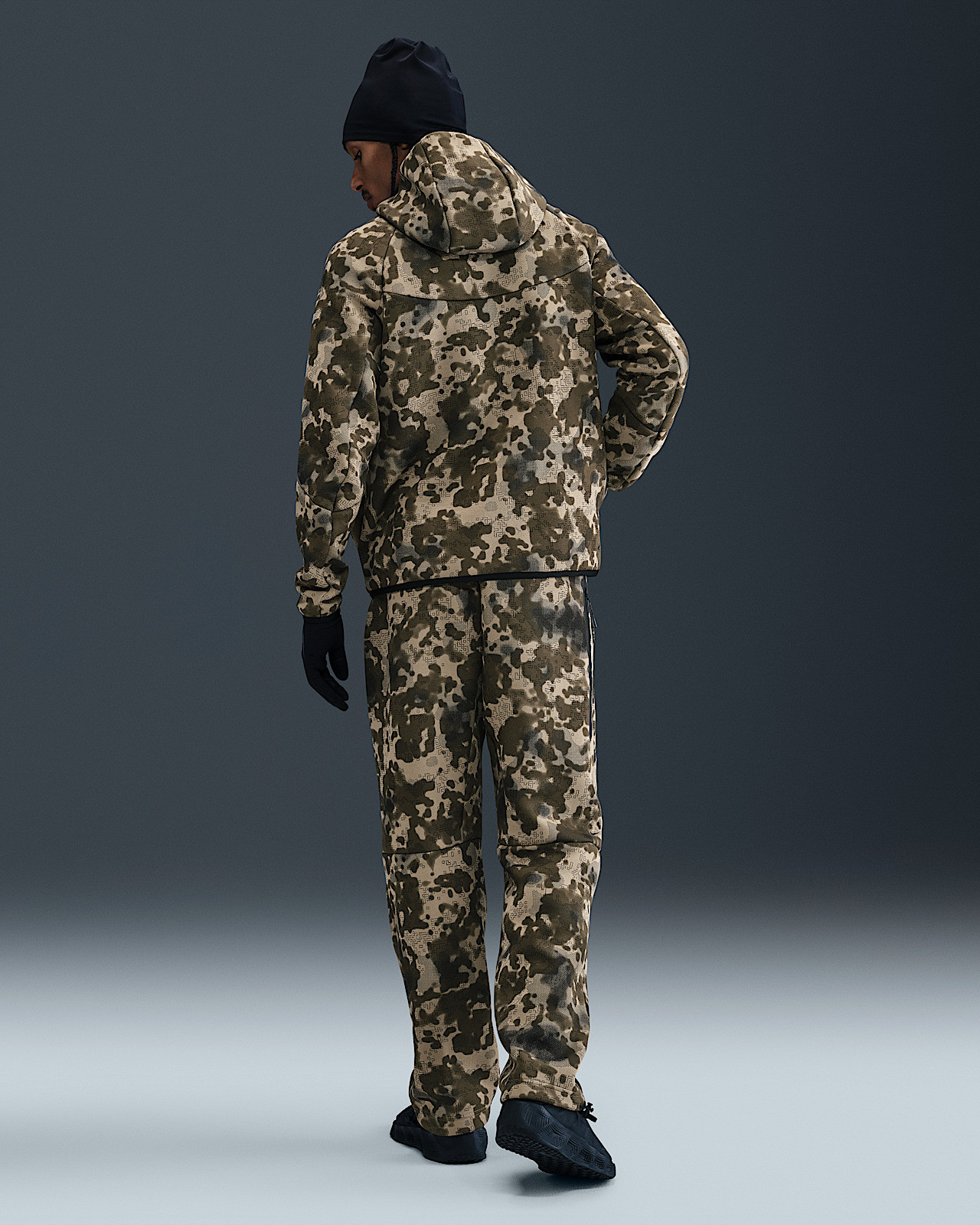 Толстовка Nike Tech Fleece Camo/Beige HV0955-276