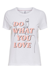 Футболка ONLNILA LIFE REG S/S LINES TOP BOX JRS 15229301 Bright White ONLY S Білий 15229301BRIGHTWHITE