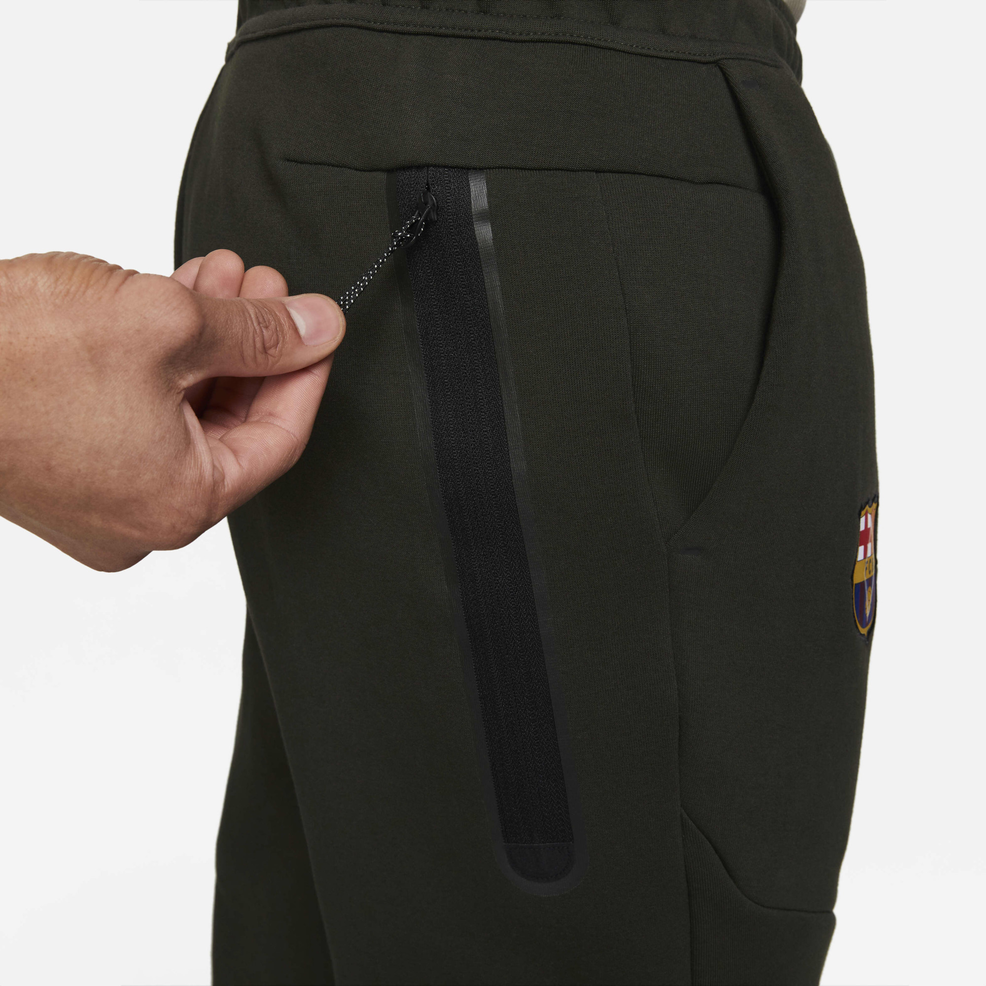 Штани чоловічі Nike Fc Barcelona Tech Fleece Olive DV5555-355