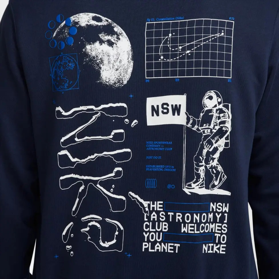 Худі чоловіче Nike Club Ft Po Hdy Moon Gfx Blue HQ8594-451