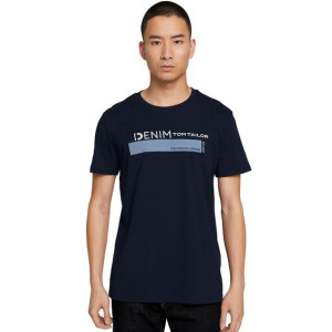 Футболка printed t-shirt 1030693XX1210668 Tom Tailor M Темно-синій 1030693XX1210668