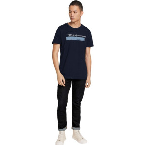 Футболка printed t-shirt 1030693XX1210668 Tom Tailor M Темно-синій 1030693XX1210668