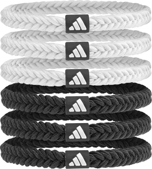 Резинка для волосся Adidas Braided Hair Ties 6pk чорний, білий Уні One Size ADAC-16560