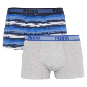Труси-боксери Puma WORLDHOOD STRIPE TRUNK 2P синій, білий, сірий, чорний Чол L 501004001-010