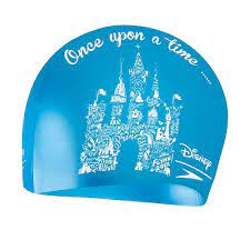 Шапочка для плавання Speedo SLOGAN PRT CAP JU блакитний, білий Діт OSFM 8-08386F301