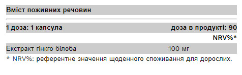 Капсули Ginkgo Biloba - 90 caps 2022-09-0802