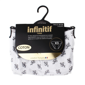 Труси Infinitif SLI SLIP F білий, темно-сірий, світло-сірий Жін 46-48 12890283-1