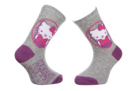 Шкарпетки HELLO KITTY TETE HK + ECRITURE сірий, пурпурний Діт 19-22, арт.32770-3 32770-3