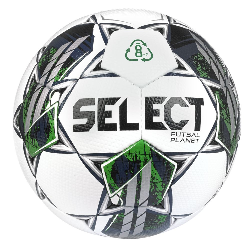 М'яч футзальний Select Futsal Planet v22 біло-зелений 103346-327 103346-327