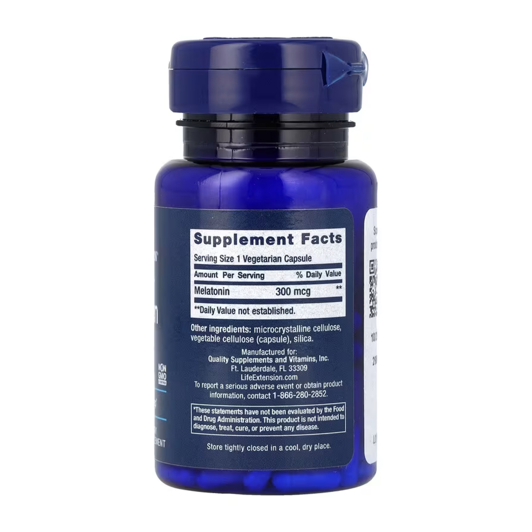 Капсули Life Extension Melatonin 300 mcg - 100 vcaps (До 12.25) 2023-10-5408