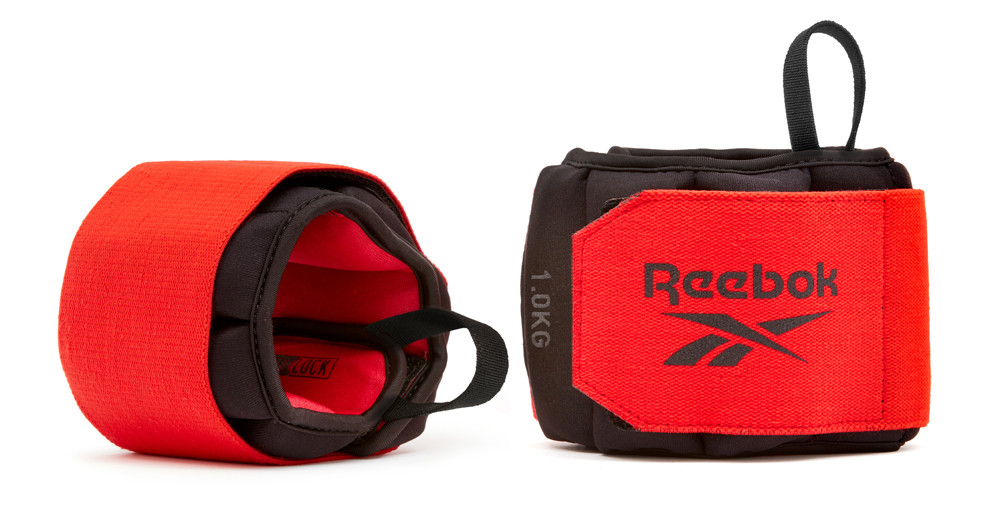 Обважнювачі зап'ястя Reebok Flexlock Wrist Weights чорний, червоний Уні 0.5 кг RAWT-11260