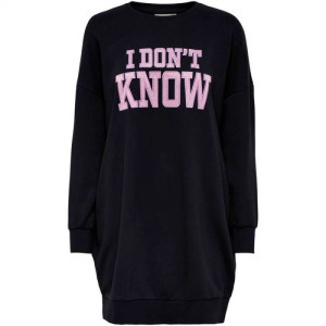 Толстовка ONLDORA LIFE KNOW/NOTHING L/S BOX SWT 15246770-Black-Print:KNOW ONLY L Чорний 15246770-BLACK-PRINT:KNOW