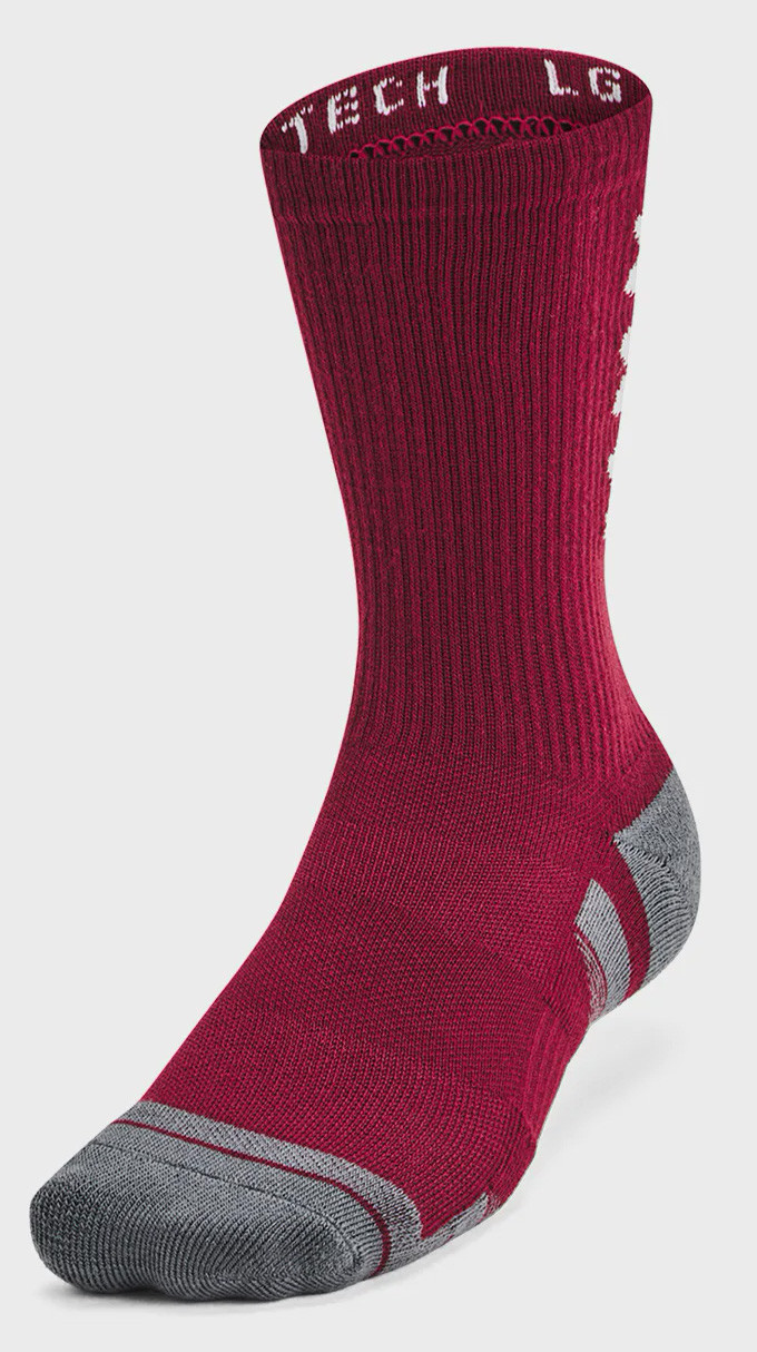 Шкарпетки UA Perf Tech Nov 3pk Crew чорний, бордовий, помаранчевий Уні MD 1379515-625