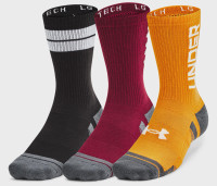 Шкарпетки UA Perf Tech Nov 3pk Crew чорний, бордовий, помаранчевий Уні MD 1379515-625