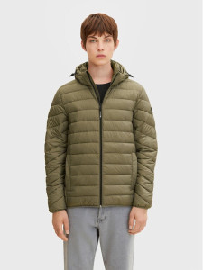 Куртка light weight jacket with hood 1031780-10415 Tom Tailor M Хакі 1031780-10415