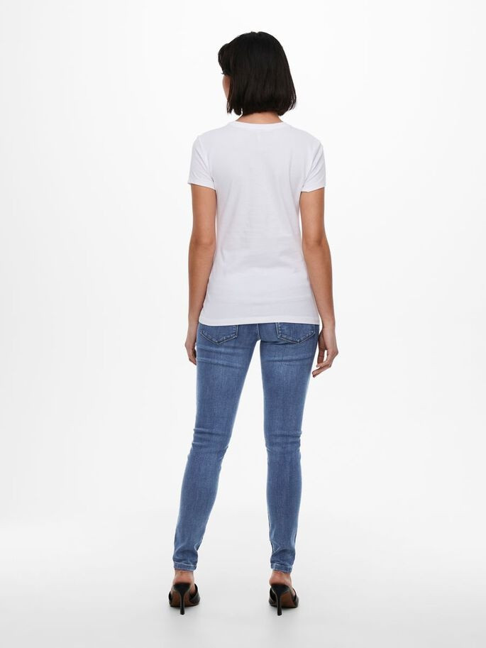 Футболка ONLLOVE LIFE FIT S/S TOP BOX JRS 15226018 White HEART ONLY M Білий 15226018WhiteHEART