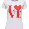 Футболка ONLLOVE LIFE FIT S/S TOP BOX JRS 15226018 White HEART ONLY M Білий 15226018WHITEHEART