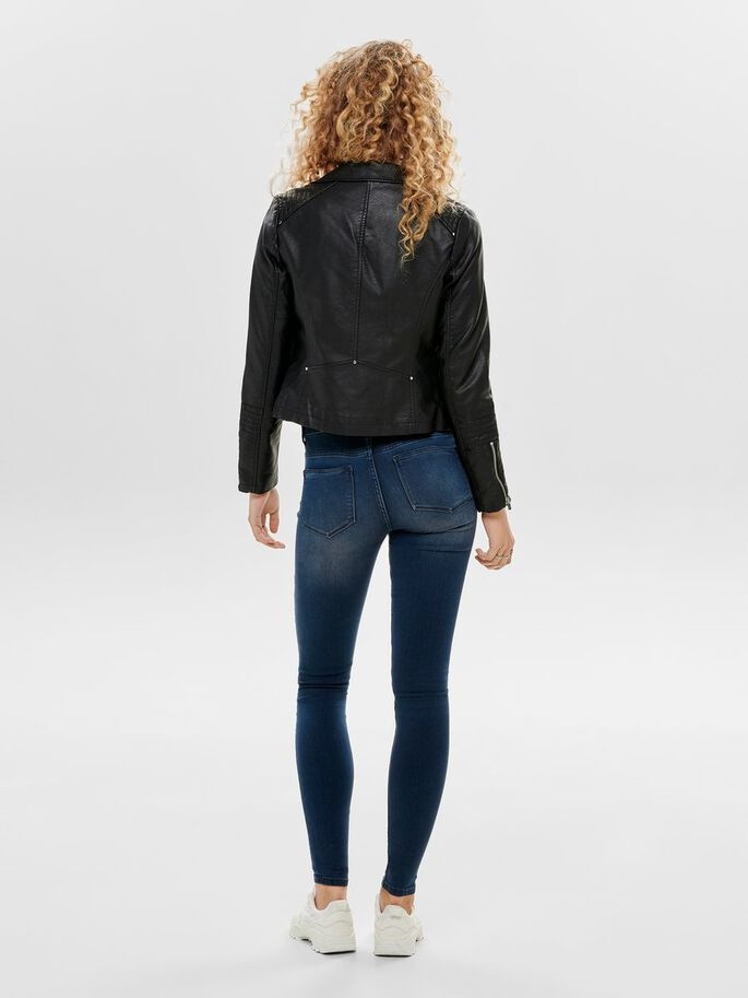 Куртка зі штучної шкіри ONLGEMMA FAUX LEATHER BIKER OTW NOOS 15153079-Black ONLY 34 Чорний 15153079-Black