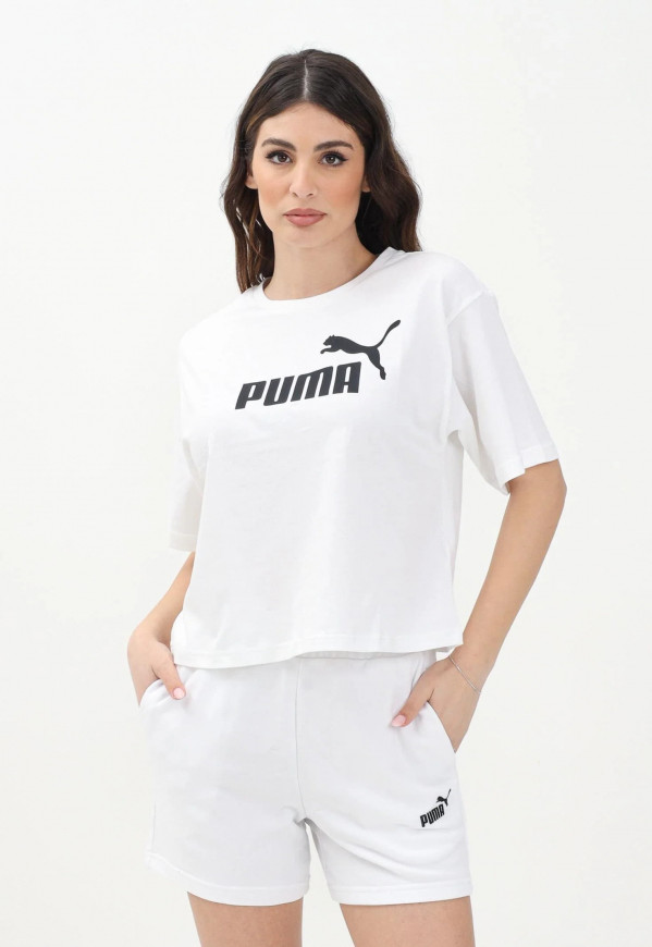 Футболка ESS Cropped No. 1 Logo Tee 68497202 Puma M Білий 68497202