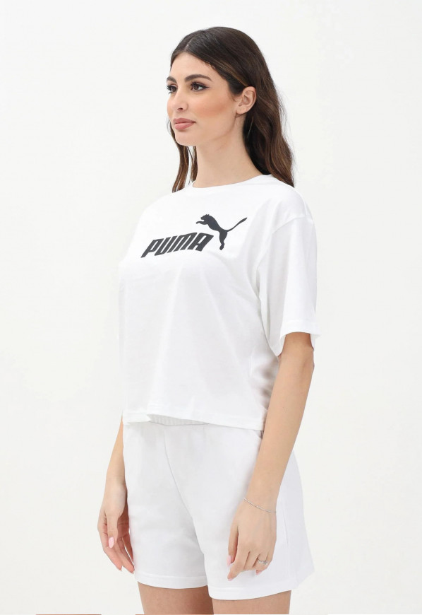 Футболка ESS Cropped No. 1 Logo Tee 68497202 Puma M Білий 68497202