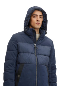 Куртка mat mix puffer jacket 1032481-10668 Tom Tailor L Темно-синій 1032481-10668