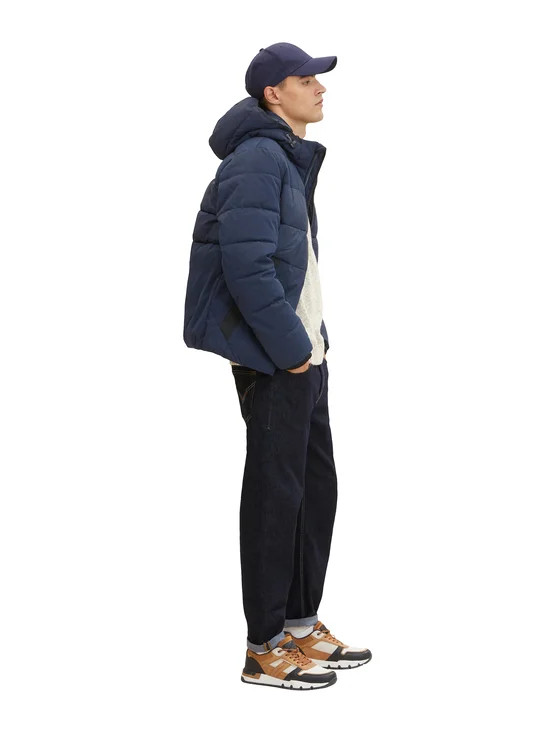 Куртка mat mix puffer jacket 1032481-10668 Tom Tailor L Темно-синій 1032481-10668