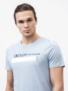 Футболка printed t-shirt 1030693XX1215159 Tom Tailor M Блакитний 1030693XX1215159