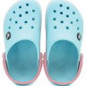 Сабо підліткові UNI Crocband Clog K BBt 207006-4S3-Ice Blue/White CROCS J1 (32-33) Блакитний 207006-4S3-ICE BLUE/WHITE