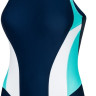 Купальник закритий для жінок Aqua Speed NINA 6402 темно-синій, бірюзовий, білий Жін 36 344-42