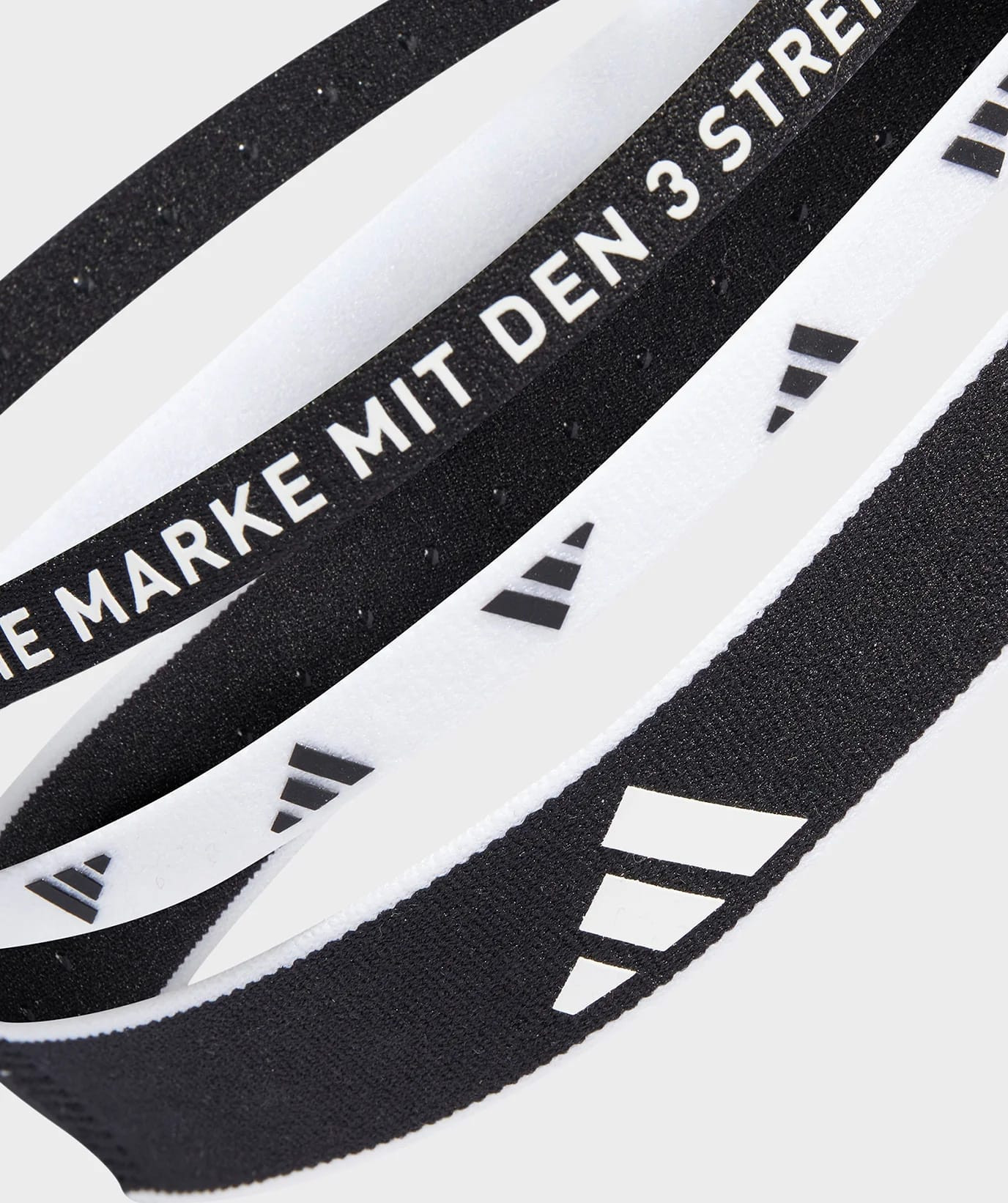 Пов'язка на голову Adidas HEADBAN NEW 3PK чорний, білий One Size IA3031