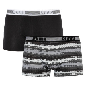 Труси-боксери Puma WORLDHOOD STRIPE TRUNK 2P сірий, білий, чорний Чол M 501004001-200