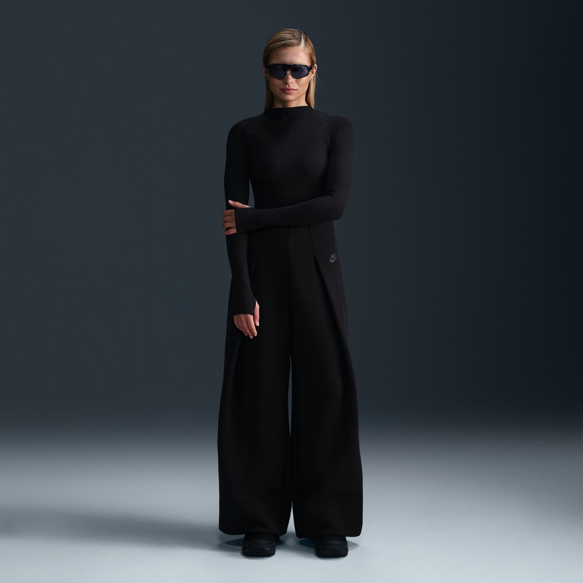 Штани W NSW TCH FLC HR PLT PANT WIDE FV8052-010