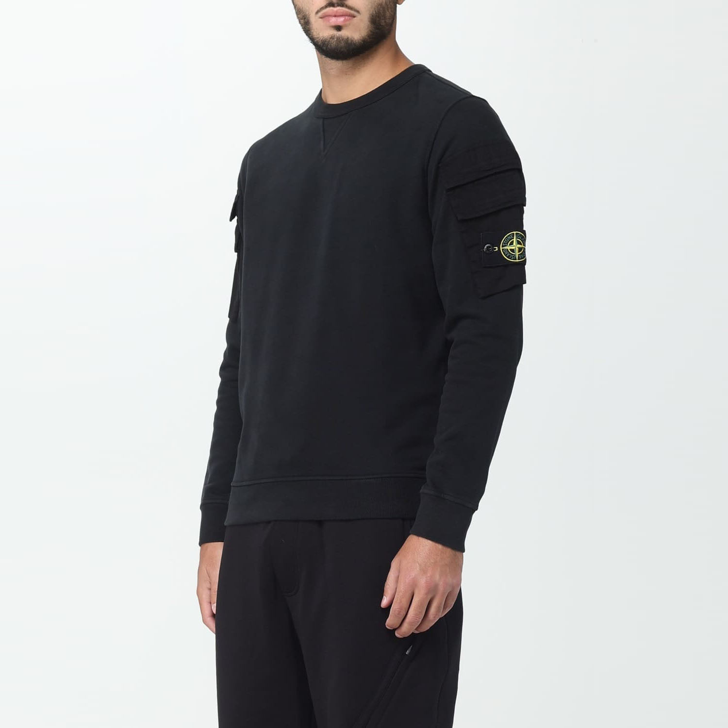 Кофта Stone Island sweater black 791560577 V0029