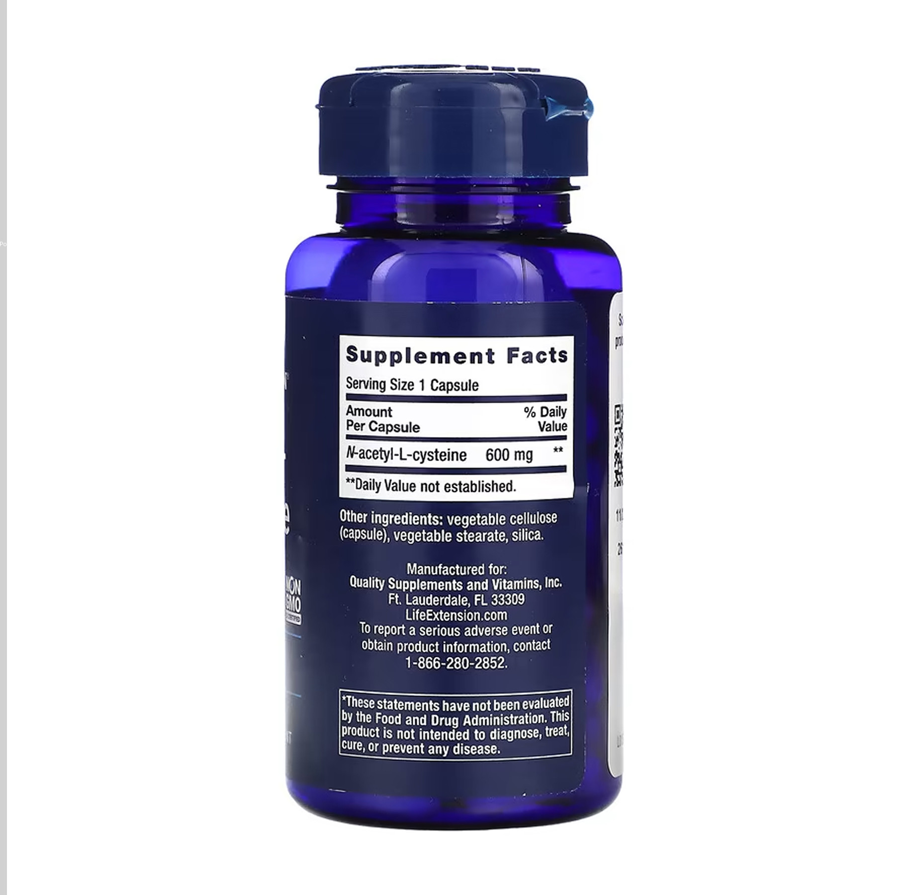 Капсули Life Extension N-Acetyl-L-Cysteine (NAC) 600mg - 60 caps 2023-10-5459